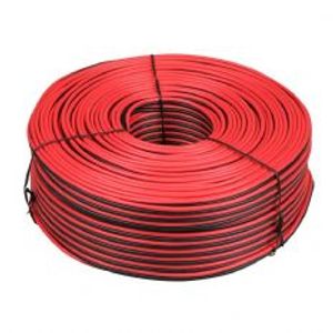 Luidsprekerkabel 2 x 0,75mm 100 M Rood Zwart