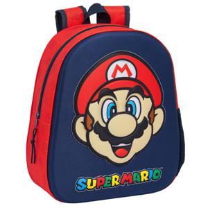 Super Mario Rugzak, 3D Happy - 33 x 27 x 10 cm - Polyester