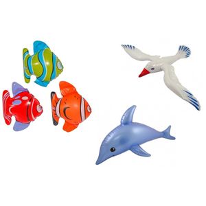 3x Opblaasbare maritiem decoratie zeedieren type 3