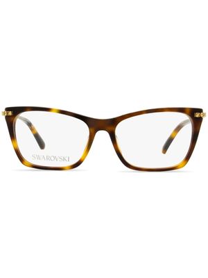 Swarovski Eyewear lunettes de vue 5426 à effet écailles de tortue - Bleu