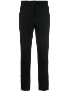 Maison Close pantalon de tailleur à rayures en dentelle - Noir