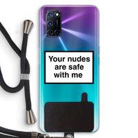 Safe with me: Oppo A52 Transparant Hoesje met koord