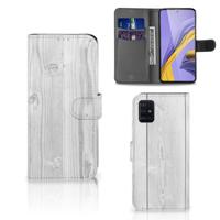Samsung Galaxy A51 | Book Style Case | White Wood