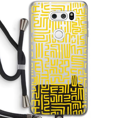 Majorelle Blue Print: LG V30 Transparant Hoesje met koord