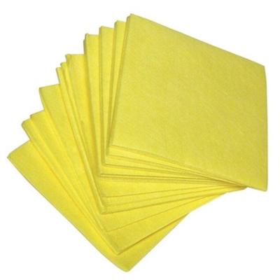 Viscose vaatdoek / werkdoek - geel non woven - 38x40cm - 10 st