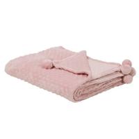 Beliani - SAMUR - Plaid - Roze - 200 x 220 cm - Polyester