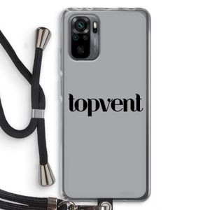 Topvent Grijs Zwart: Xiaomi Redmi Note 10 Pro Transparant Hoesje met koord