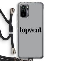 Topvent Grijs Zwart: Xiaomi Redmi Note 10 Pro Transparant Hoesje met koord