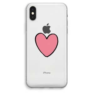 Hartje: iPhone XS Max Transparant Hoesje