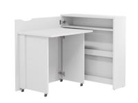 Uitklapbaar bureau CONCEPTION SLIM hoogglans wit links