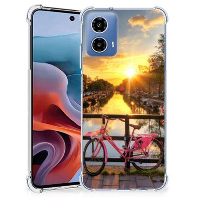 Motorola Moto G34 Telefoonhoesje met valbescherming Amsterdamse Grachten Motorola Moto G34 Telefoonhoesje met valbescherming Amsterdamse Grachten