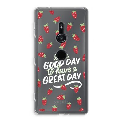 Don't forget to have a great day: Sony Xperia XZ2 Transparant Hoesje
