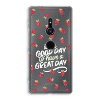 Don't forget to have a great day: Sony Xperia XZ2 Transparant Hoesje
