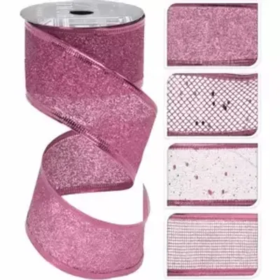 Lint mesh roze 2700x25mm