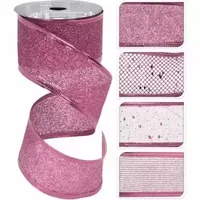 Lint mesh roze 2700x25mm