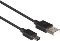Mini-USB naar USB A 2.0 kabel 1m zwart Velleman PCMP61BN Mini-USB naar USB A 2.0 kabel 1m zwart Velleman PCMP61BN
