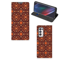 OPPO Find X3 Neo Hoesje met Magneet Batik Brown - thumbnail