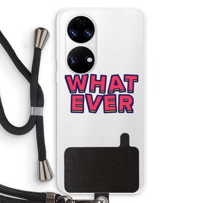 Whatever: Huawei P50 Transparant Hoesje met koord