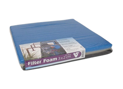 Filtermat / filterfoam 50x50x2 cm set fijn/middel/grof