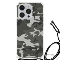 iPhone 14 Pro Doorzichtige Silicone Hoesje Army Light