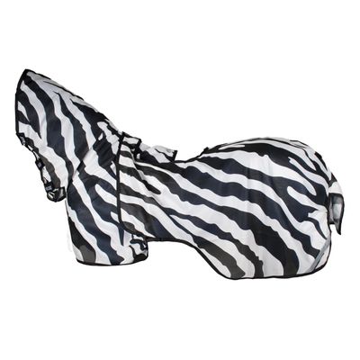 Bucas Buzz-off Riding Zebra zwart/wit maat:155 / 6'7
