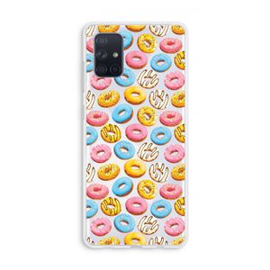 Pink donuts: Galaxy A71 Transparant Hoesje