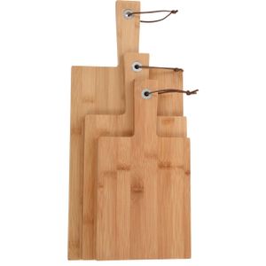 Set van 6x stuks bamboe houten snijplanken