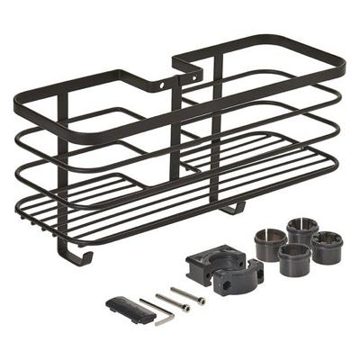 Metaltex doucherek 29x11x15 cm zwart/metaal