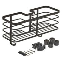 Metaltex doucherek 29x11x15 cm zwart/metaal