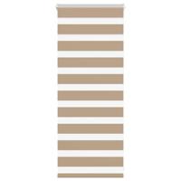 VidaXL Zebra blind zandbruin 65x100 cm stofbreedte 60,9 cm polyester