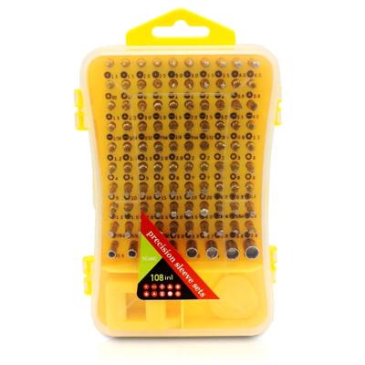 108 in 1 S2 gereedschap stalen precisie schroevendraaier Nutdriver bits reparatie tools Kit