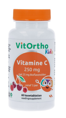VitOrtho Kind Vitamine C 250mg Kauwtabletten