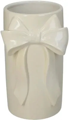 Kersten vaas aardewerk strik 11.5x10.5x18.5cm ivoor