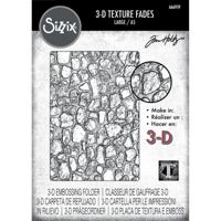 Sizzix • 3d texture fades embossing folder cobblestone large/a5 by tim holtz