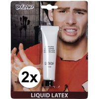 2x Vloeibare latex make up in tube 28 ml