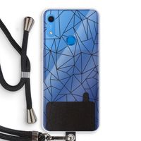 Geometrische lijnen zwart: Huawei Y6s Transparant Hoesje met koord