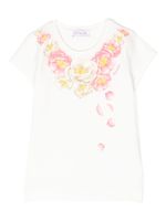 Monnalisa t-shirt à fleurs - Blanc - thumbnail