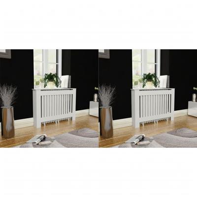 Radiatorombouw 2 st 112 cm MDF wit