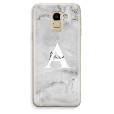 Ivory Marble: Samsung Galaxy J6 (2018) Transparant Hoesje