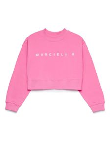 MM6 Maison Margiela Kids sweat en coton à logo imprimé - Rose