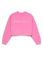 MM6 Maison Margiela Kids sweat en coton à logo imprimé - Rose