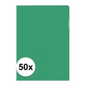 50x Insteekmap groen A4 formaat 21 x 30 cm