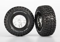 Tires & wheels, assembled, glued (SCT Split-Spoke, satin, black beadlock wheel, BFGoodrich Mud-Terrain T/A KM2 tire, foam inserts) (2) (front/rear) - thumbnail