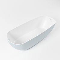 Vrijstaand bad Mondiaz Rock | 170x70 cm | Solid surface | Ovaal | Clay - Talc