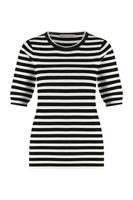 Luna stripe ssl pullover - black/off white - 91510