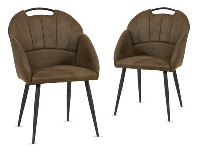 Set van 2 stoelen PLATON groen