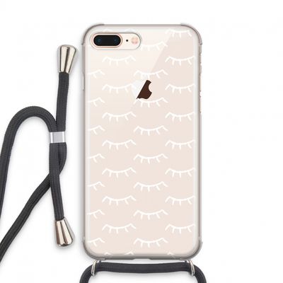 Wimpers: iPhone 8 Plus Transparant Hoesje met koord