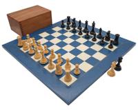 Het Blauw-Zwarte Schaaktoernooi Set met Koffer Het Blauw-Zwarte Schaaktoernooi Set met Koffer