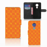 Motorola Moto G7 Power Telefoon Hoesje Batik Oranje