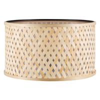 Bamboo Lampenkap - Cilindrisch - Beige - Boheemse stijl - ø40 x 22 cm - E27 fitting - Ontworpen voor Staande Lampen en Pendellamp - Ontworpen voor woonkamer en eetkamer
